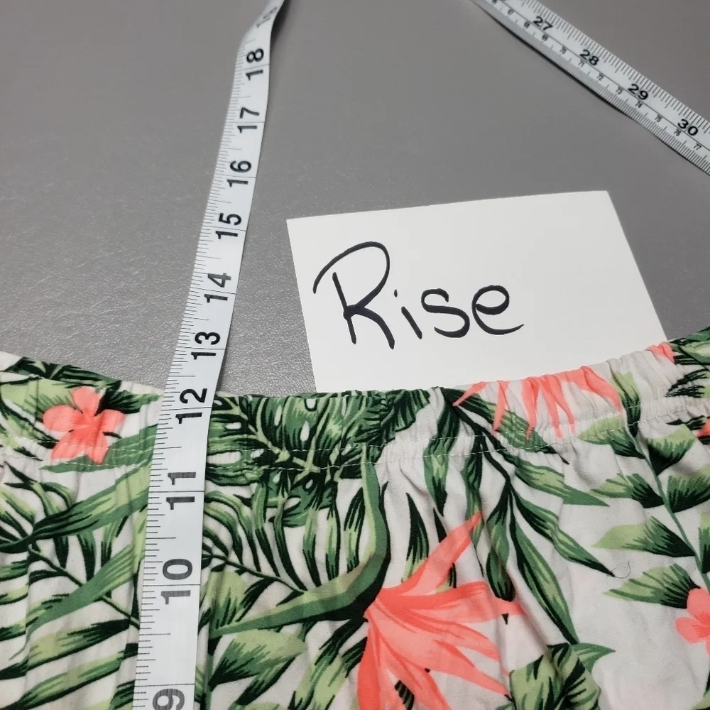 unbranded leaf and flower print pajama lounge shorts women's plus size 3X